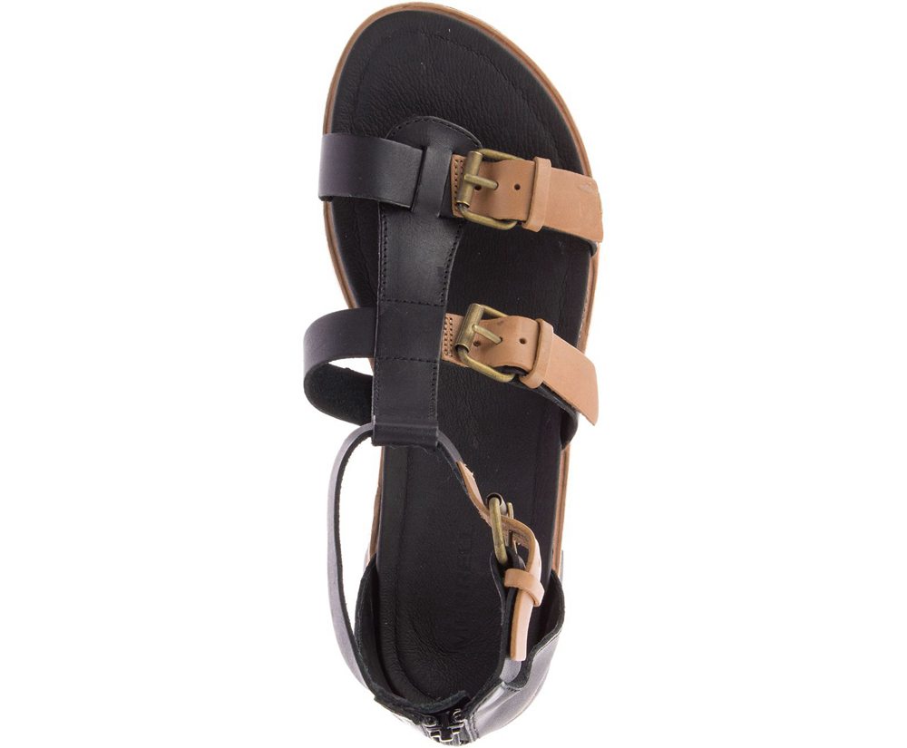 Merrell Sandals Black - Roam Mid Buckle - Womens 47BUXOTJS
